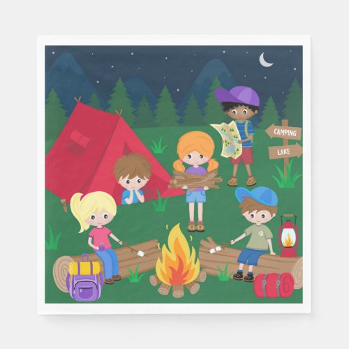 Kids Camping Napkins