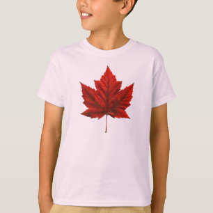 Kid's Canada Tee Ringer Maple Leaf Kid's T-Shirt
