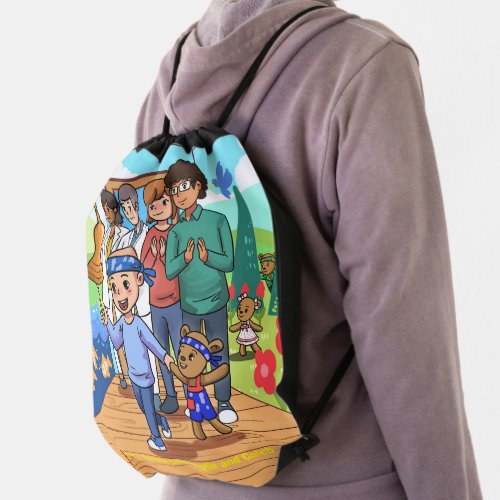 Kids Cancer Survivor Drawstring Backpack 