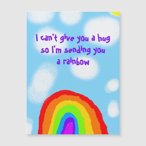 Kids Cant Give You a Hug Sending a Rainbow Card