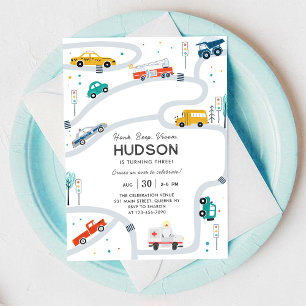 Kids Car Birthday Party Invitation