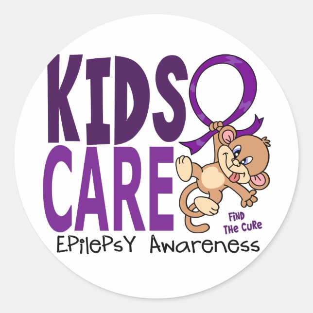 Kids Care 1 Epilepsy Classic Round Sticker (Front)