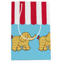 Kids Carnival Circus Elephants Birthday Gift Bag