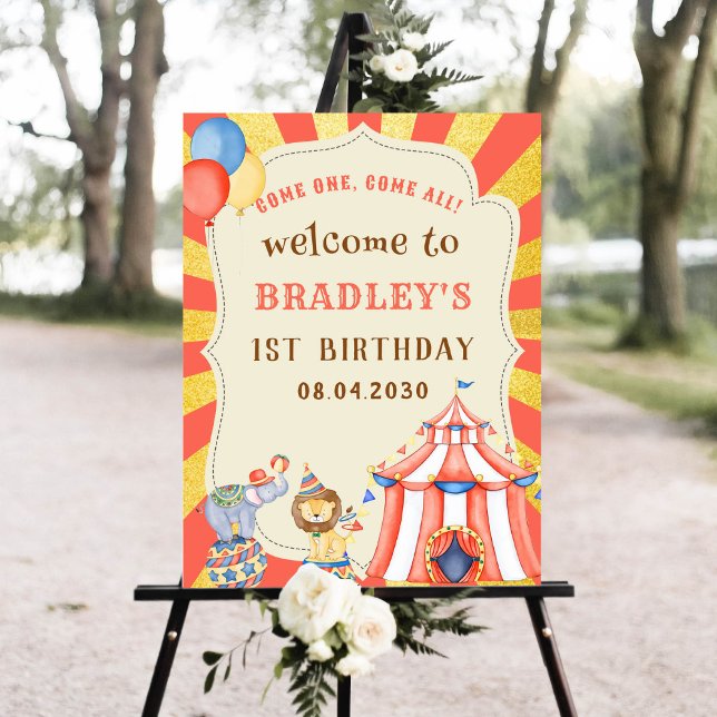 Kids Carnival Circus Show Birthday Welcome Foam Board (Creator Uploaded)