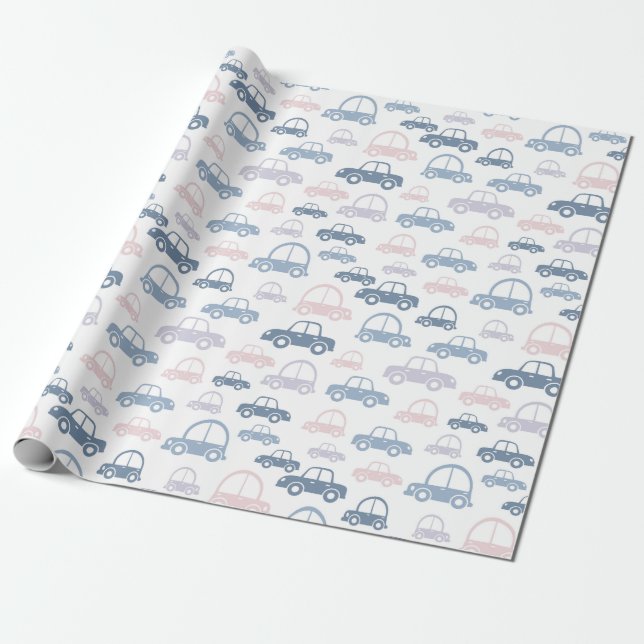 Kids Cars  Wrapping Paper (Unrolled)