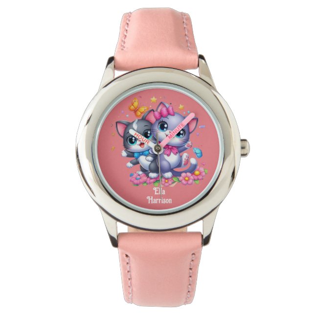 kids cartoon kitty's watch (Front)