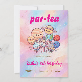 Kids Cartoon Themed Birthday Invitation