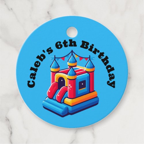 Kids Castle Party Bounce House Birthday Jump Party Favor Tags