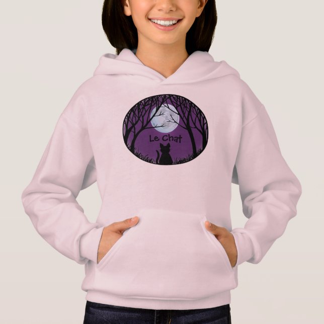 Kid's Cat Lover Hoodie Fat Cat Kid's Sweatshirt (Front)