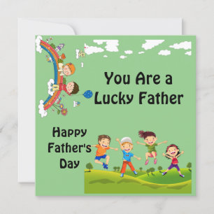 Kids Celebrating Father's Day Invitation