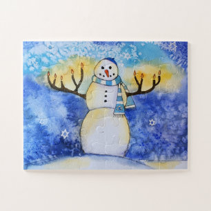 Kids Chanukah Snowman Puzzle