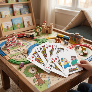 Kids Chasing Playing Cards