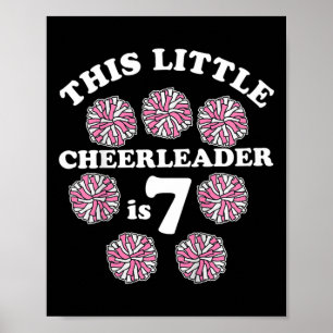 Kids Cheerleader Design For Your 7 Year Old Cheerl Poster