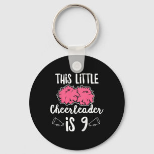 Kids Cheerleader Design For Your 9 Year Old Cheerl Keychain