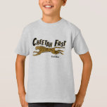 Kids Cheetah Fast Running Sports Trendy Fun Gift T-shirt at Zazzle