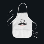 Kids Chef Moustache Apron<br><div class="desc">This fun "Moustache Pizza Party" ensemble that has a matching invitation, favor sticker, apron and return address label. Boy and girl versions available.
com
com</div>