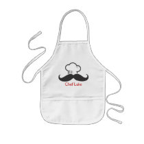 Kids Chef Moustache Apron Kids Chef Moustache Apron