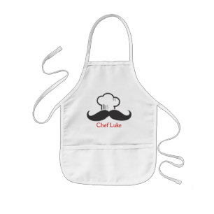 Kids Chef Moustache Apron