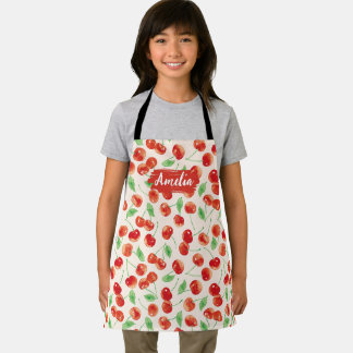 Kids Cherry Personalized Apron, Cook Baking BBQ  Apron