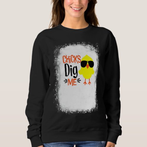 Kids Chick Dig Me Christian Easter Day For Boy Son Sweatshirt