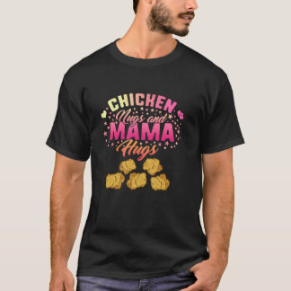 Kids Chicken Nugs and Mama Hugs Cute Girls Baby Su T-Shirt