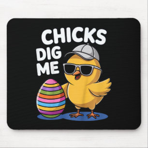 Kids Chicks Dig Me Easter Boys Mouse Pad