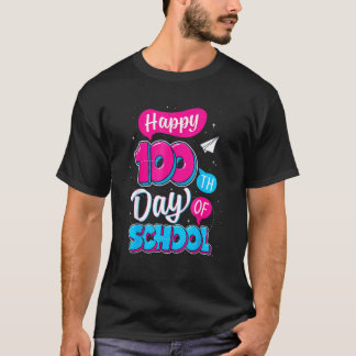 Kids Child 100th Day Of School Teachers Happy 100  T-Shirt