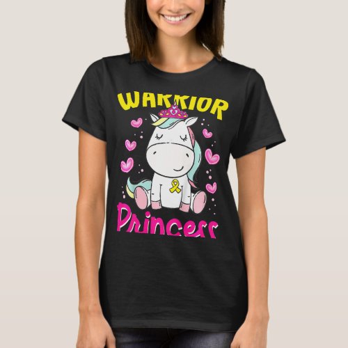 kids childhood cancer awareness unicorn warrior pr T_Shirt