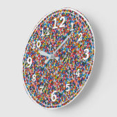 Kids Childrens Colorful Sprinkles Bright Colors Large Clock (Angle)