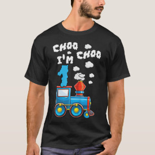 Kids Choo Choo I'm 1 Chugga Train 1 Year Old Birth T-Shirt