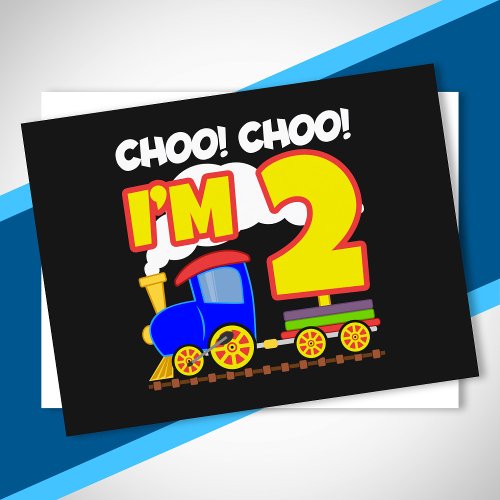 Kids Choo Choo Train 2nd Birthday Choo Choo Im 2 Postcard