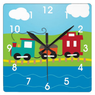 Train Caboose Custom Personalized Wall Clock Choo Choo a Child Nursery New 10" 