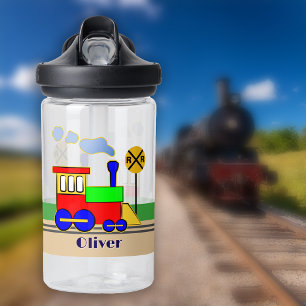 Kids Choo Choo Train Cute Cartoon Engine Water Bottle