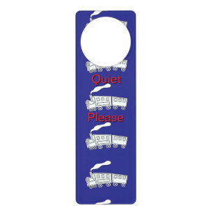 Kids Choo Choo Train Deep Blue Door Hanger