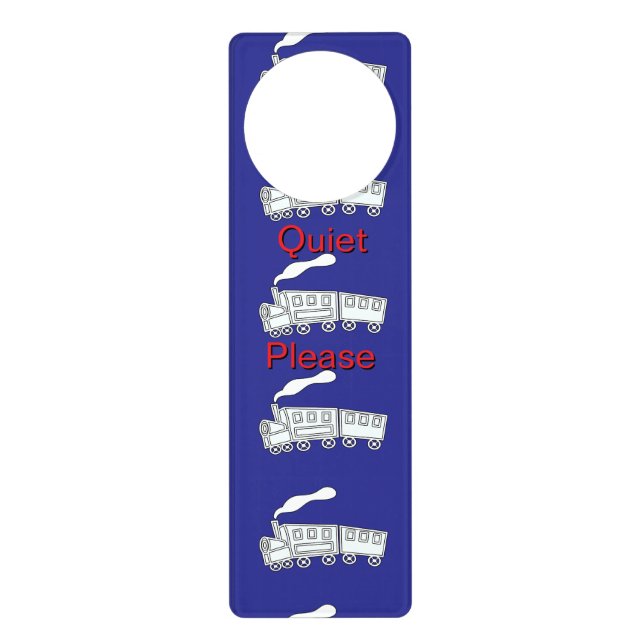  Kids Choo Choo Train Deep Blue   Door Hanger (Front)