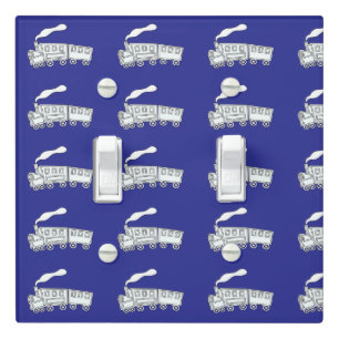  Kids Choo Choo Train Deep Blue   Light Switch Cover
