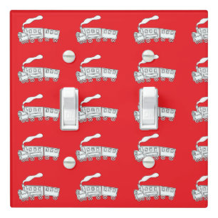  Kids Choo Choo Train Deep Red   Light Switch Cover