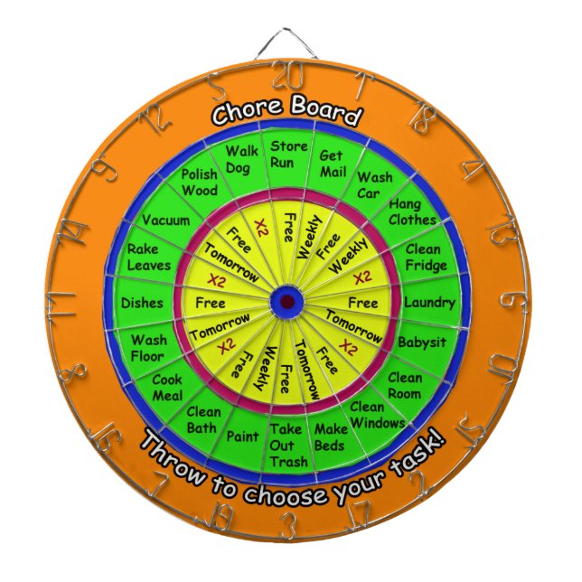 kids chore board dart board (Front)