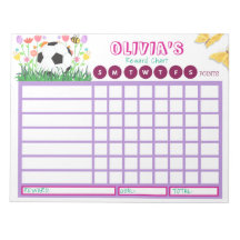 Kids Chore Chart, Personalized Soccer Reward Chart