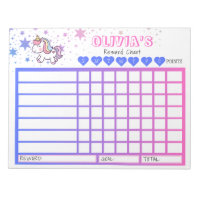 Kids Chore Chart, Personalized Unicorn Chart