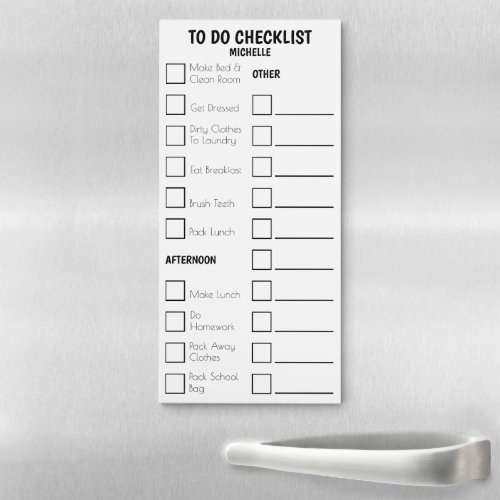 Kids chores to do list  PERSONALIZE Magnetic Notepad