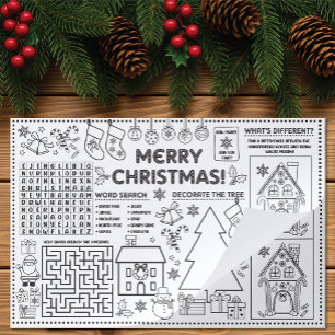Kids Christmas Activity Pad and Placemat