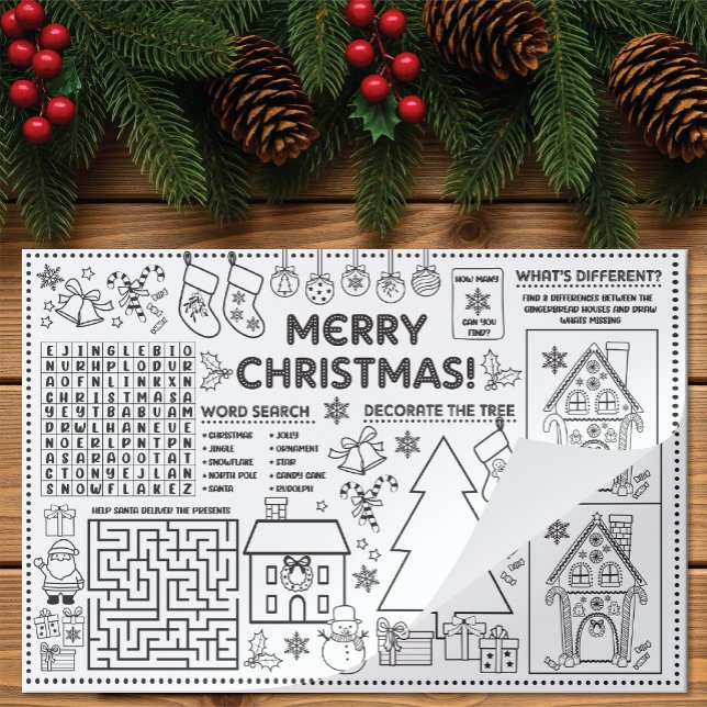 Kids Christmas Activity Pad and Placemat  (Creator Uploaded)