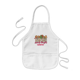 Kids Christmas Apron Baking Spirits Personalized