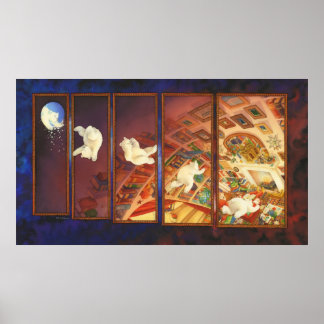 Kid's Christmas Art - The Christmas Bear Poster