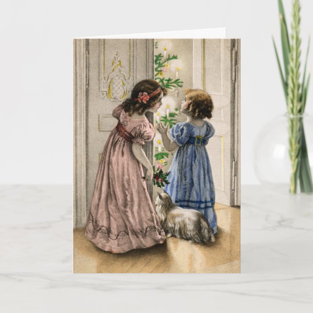 Kids Christmas Card Vintage design (Front)