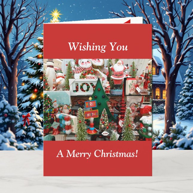 Kids Christmas Card YOUR Custom Text Santa (Creator Uploaded)