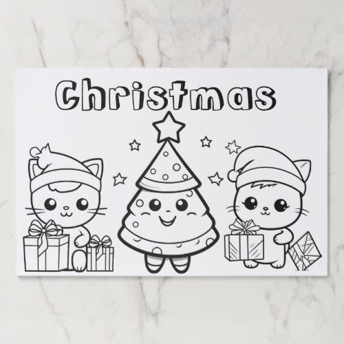 KIds Christmas Coloring  Paper Pad