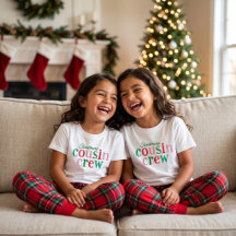 Kids Christmas Cousin Crew Matching Family