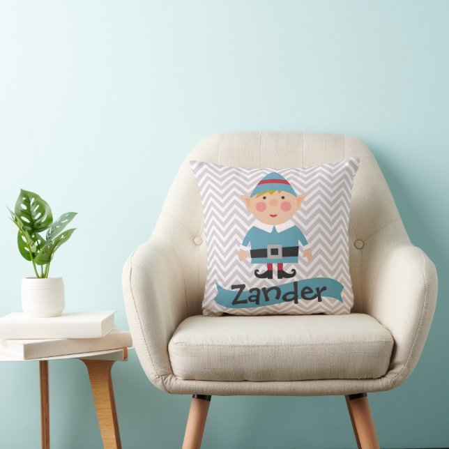 Kids Christmas Cute Elf Pillow (Chair)